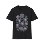 Gothic Floral Skull Rose Bouquet T-Shirt