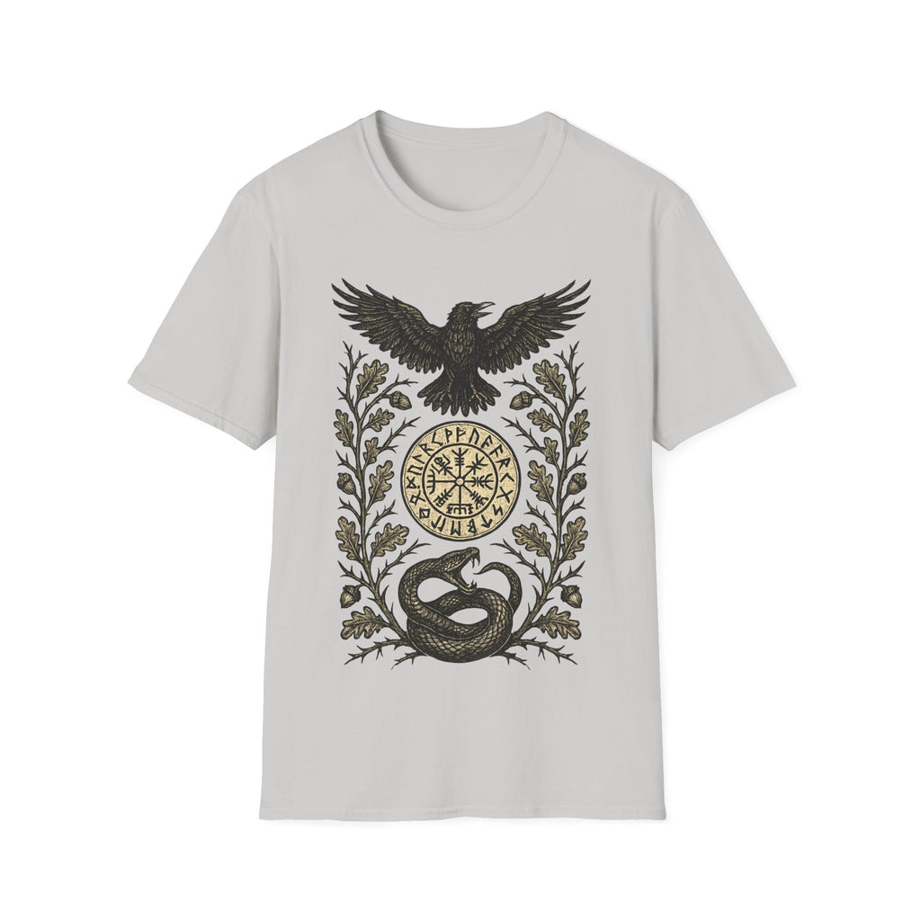 Norse Raven & Serpent Vegvisir T-Shirt