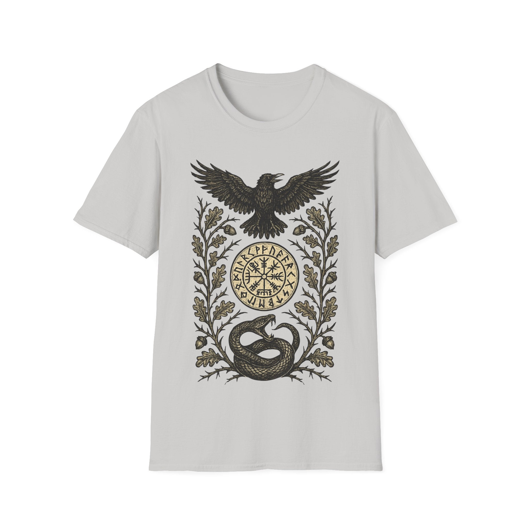 Norse Raven & Serpent Vegvisir T-Shirt