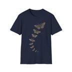 Vintage Flying Moths Illustration T-Shirt