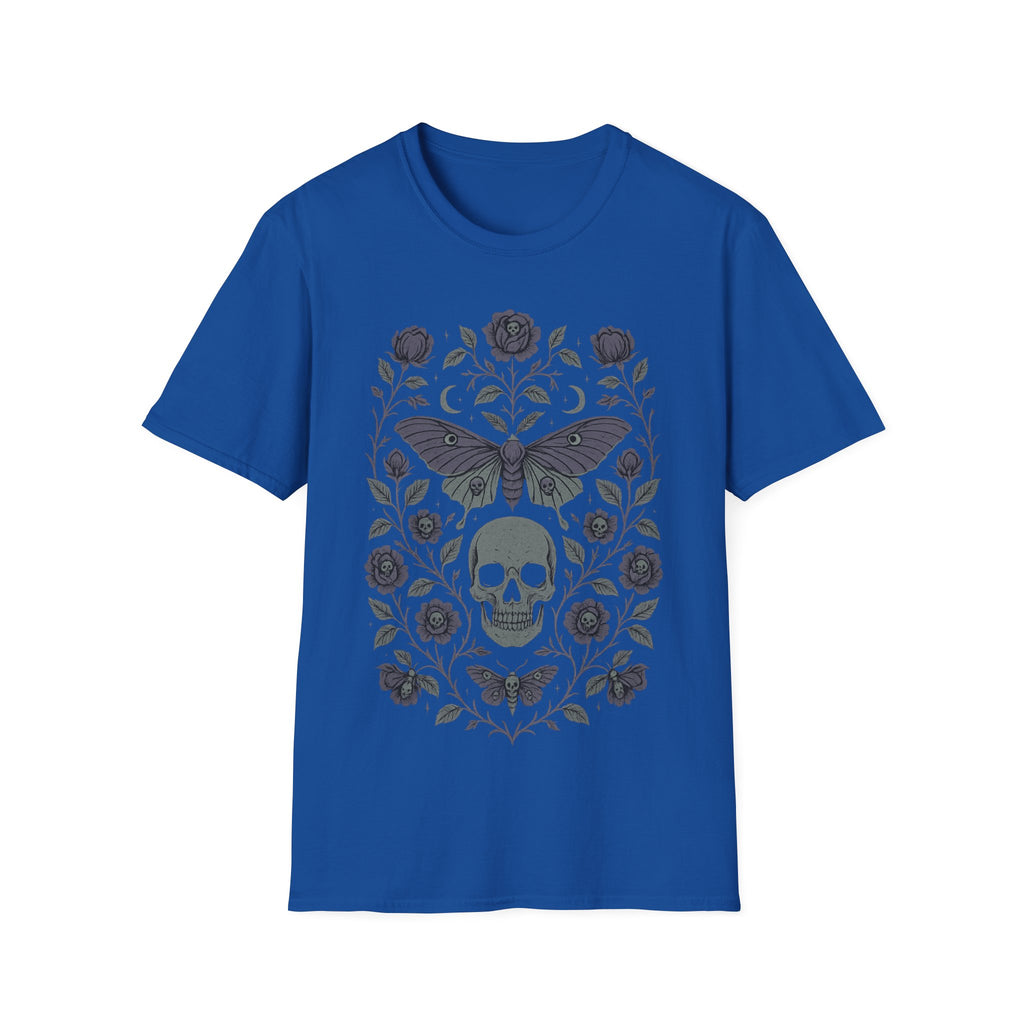 Gothic Skull, Death Moth & Skull Roses T-Shirt