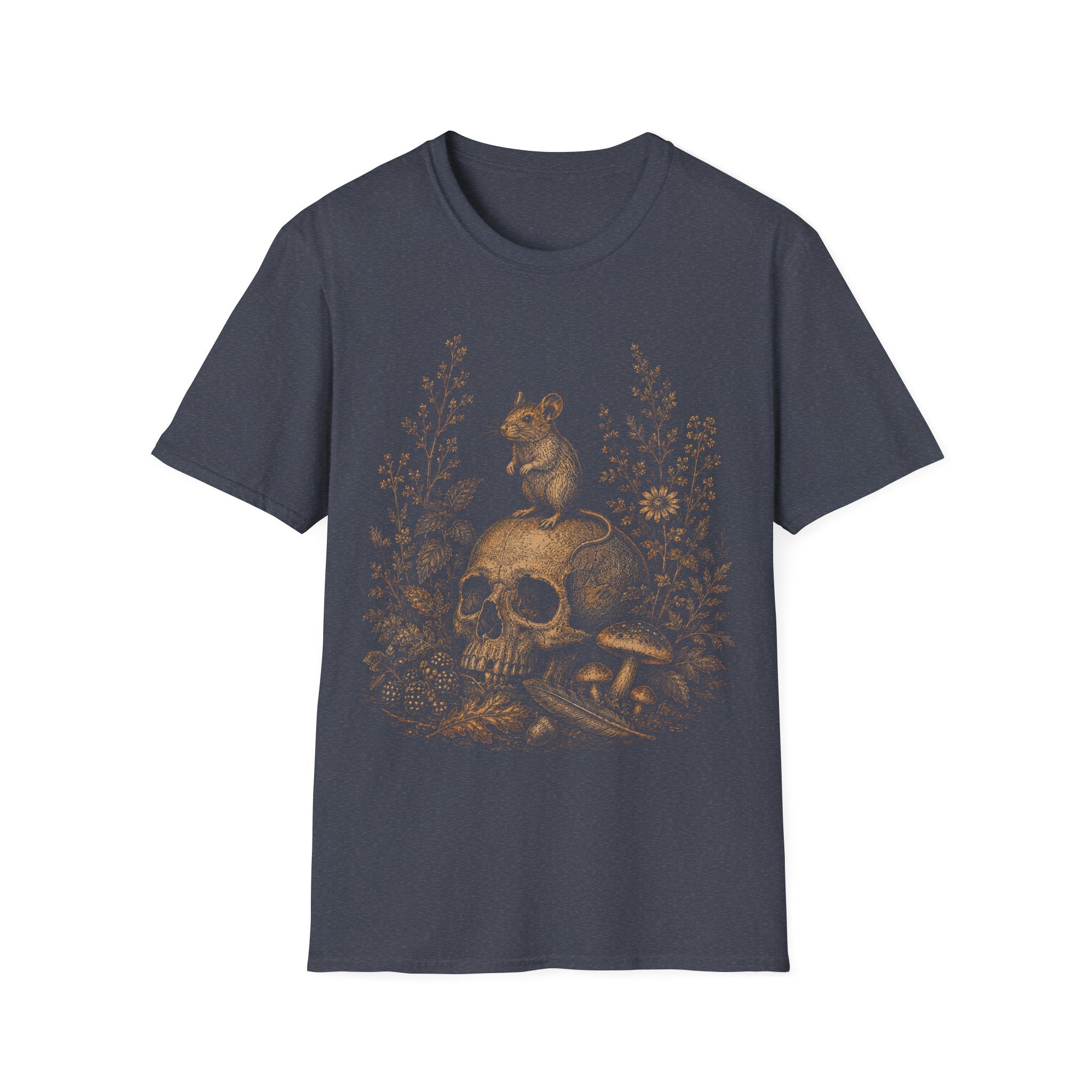 Woodland Mouse Skull Forestcore Aesthetics T-Shirt