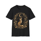 Fox Gazing At A Glowing Crescent Moon T-Shirt