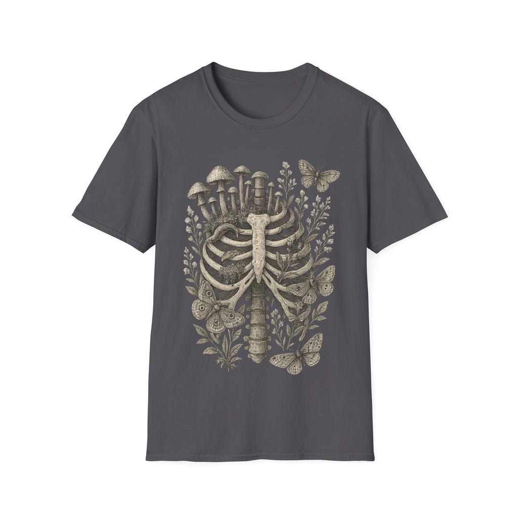 Witchcore Anatomical Ribcage Mushroom T-Shirt