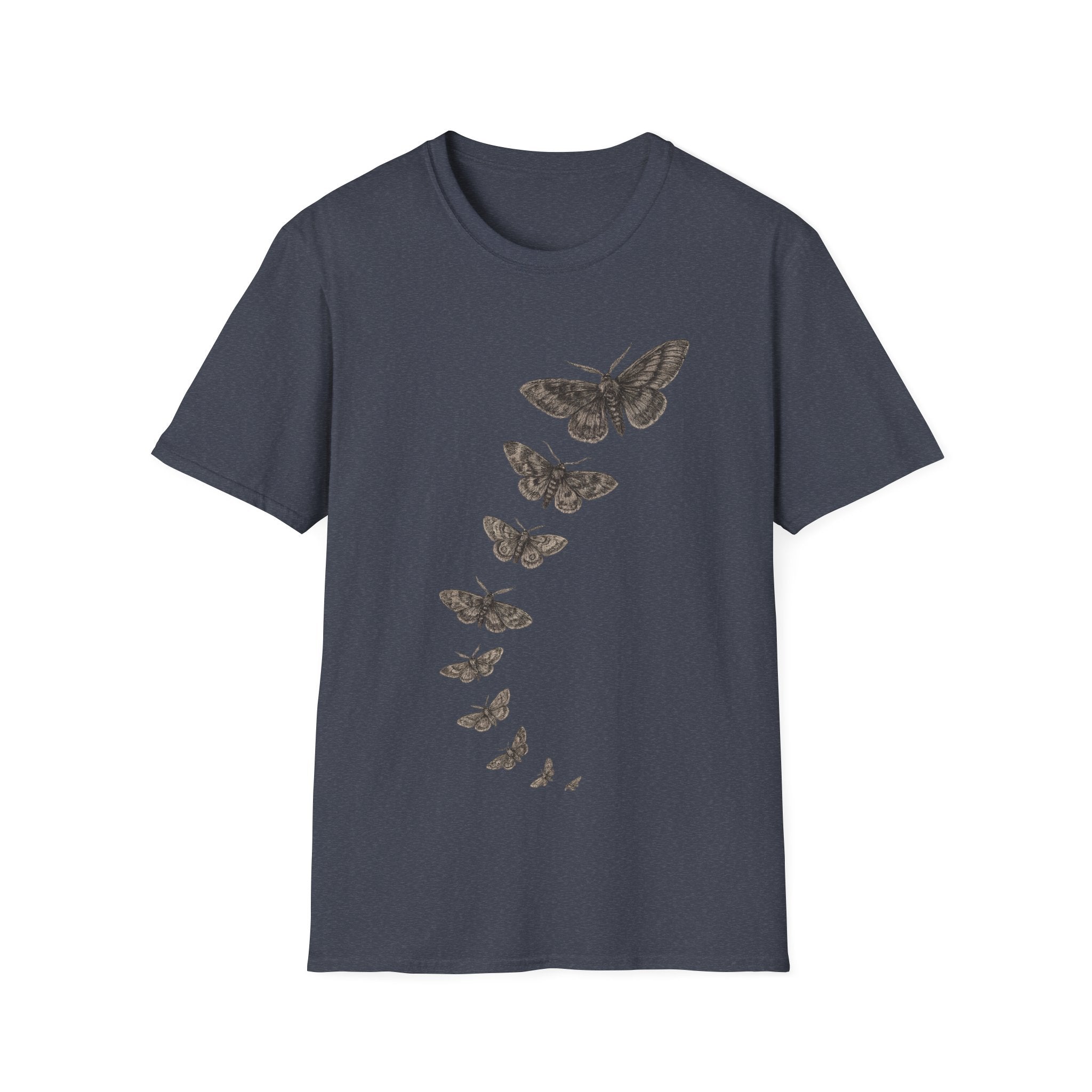 Vintage Flying Moths Illustration T-Shirt