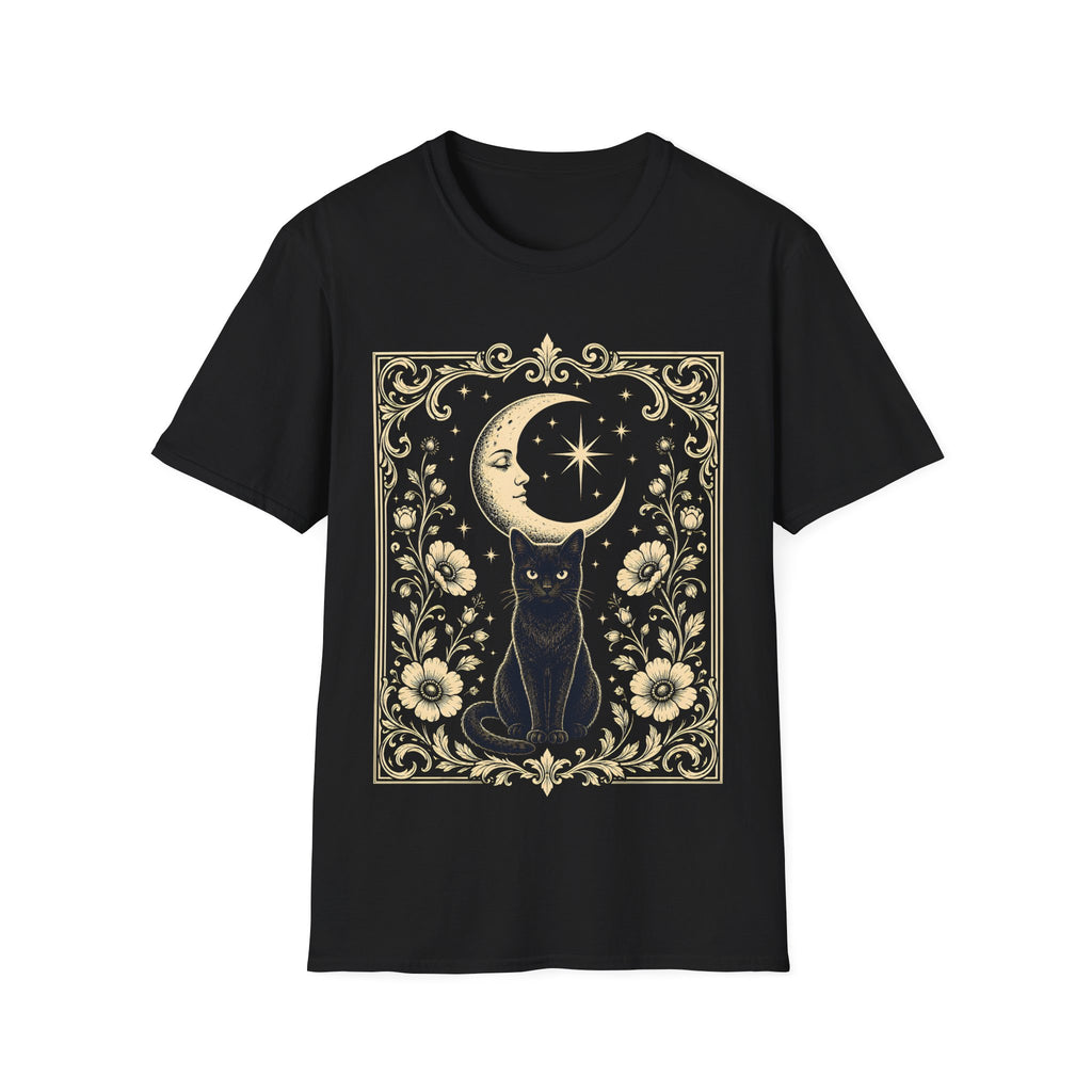 Witchcore Moonlit Black Cat T-Shirt