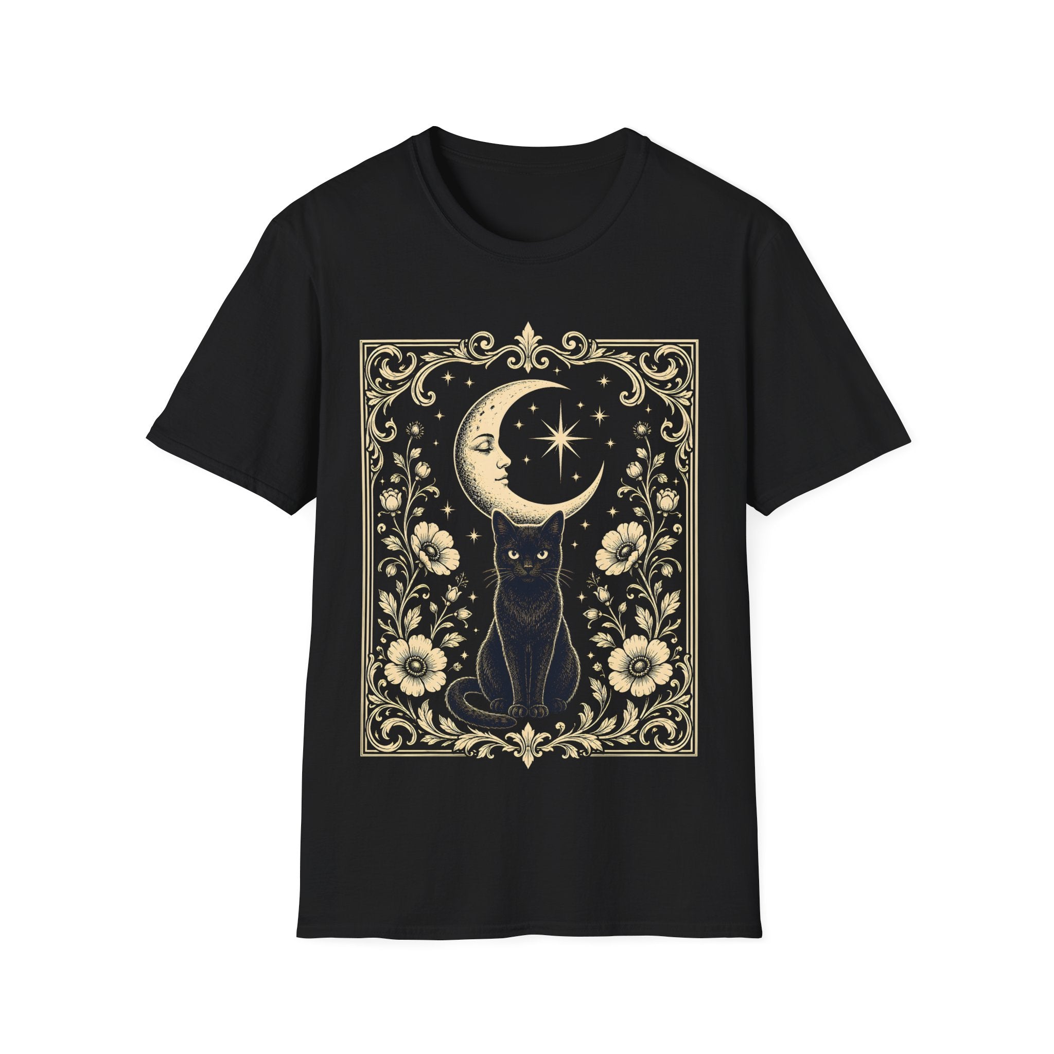 Witchcore Moonlit Black Cat T-Shirt