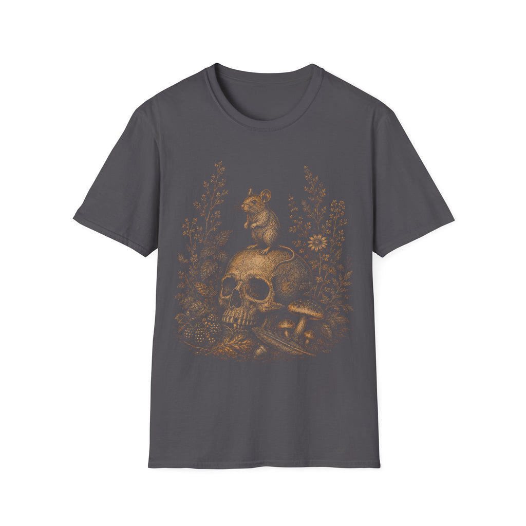 Woodland Mouse Skull Forestcore Aesthetics T-Shirt