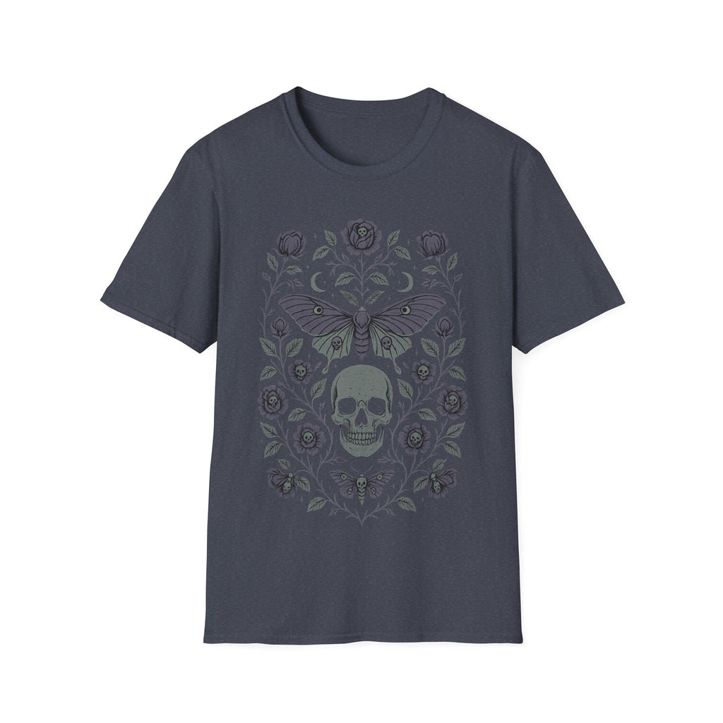 Gothic Skull, Death Moth & Skull Roses T-Shirt