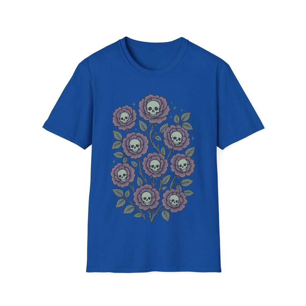 Gothic Floral Skull Rose Bouquet T-Shirt
