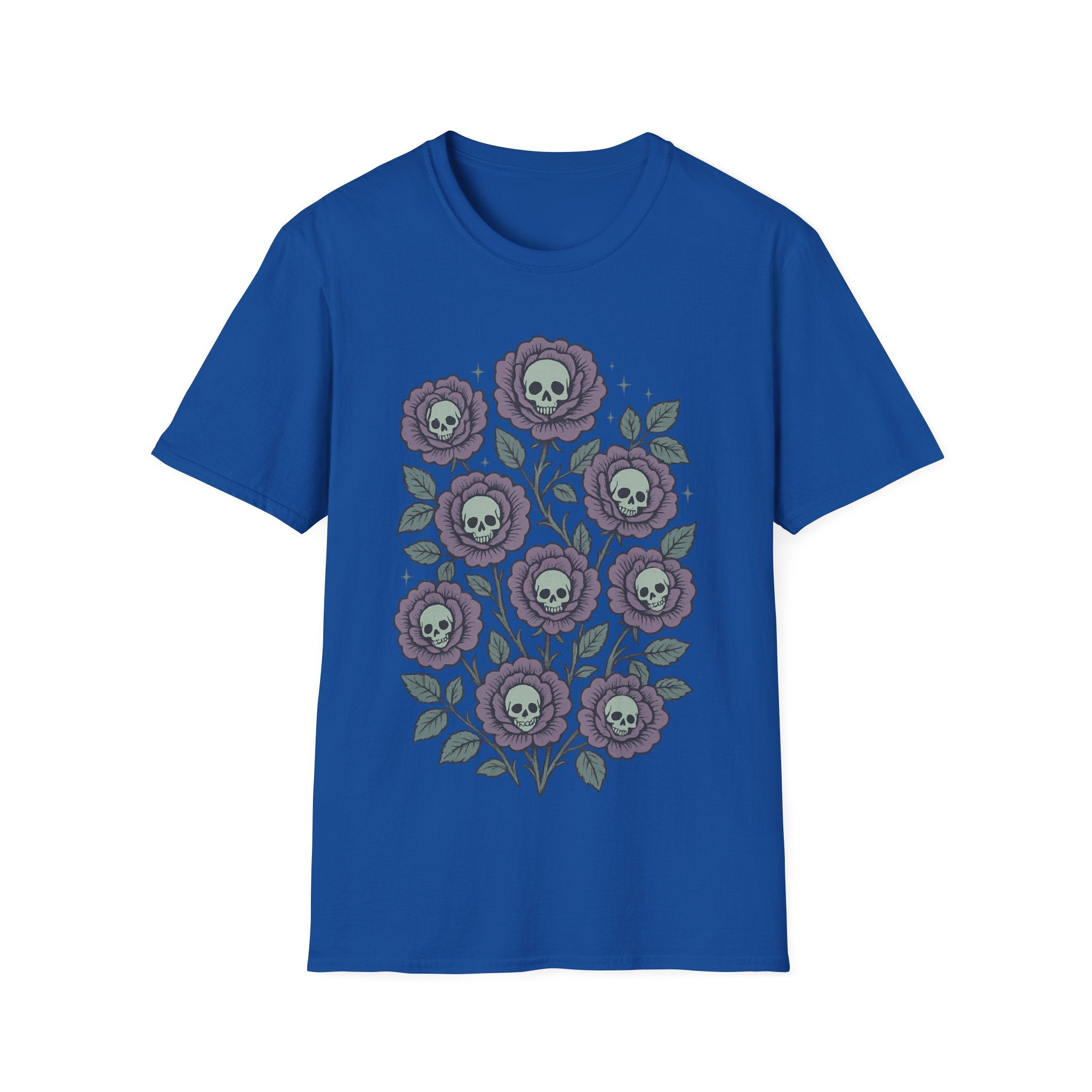 Gothic Floral Skull Rose Bouquet T-Shirt