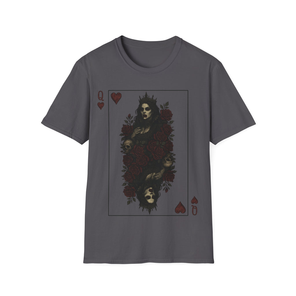 Queen Of Hearts Vampire Playing Card T-Shirt