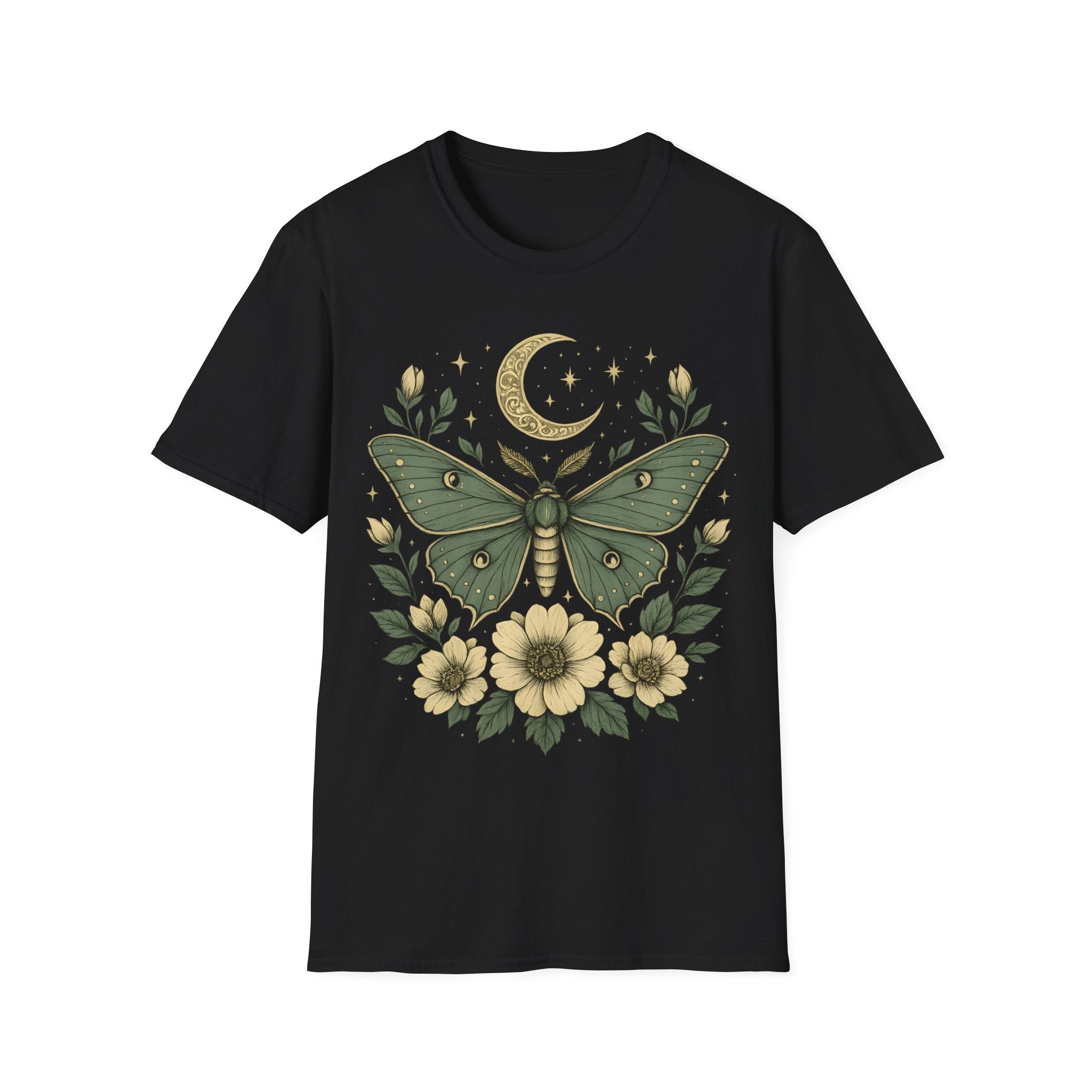 Dreamy Vintage Botanical Moth T-Shirt
