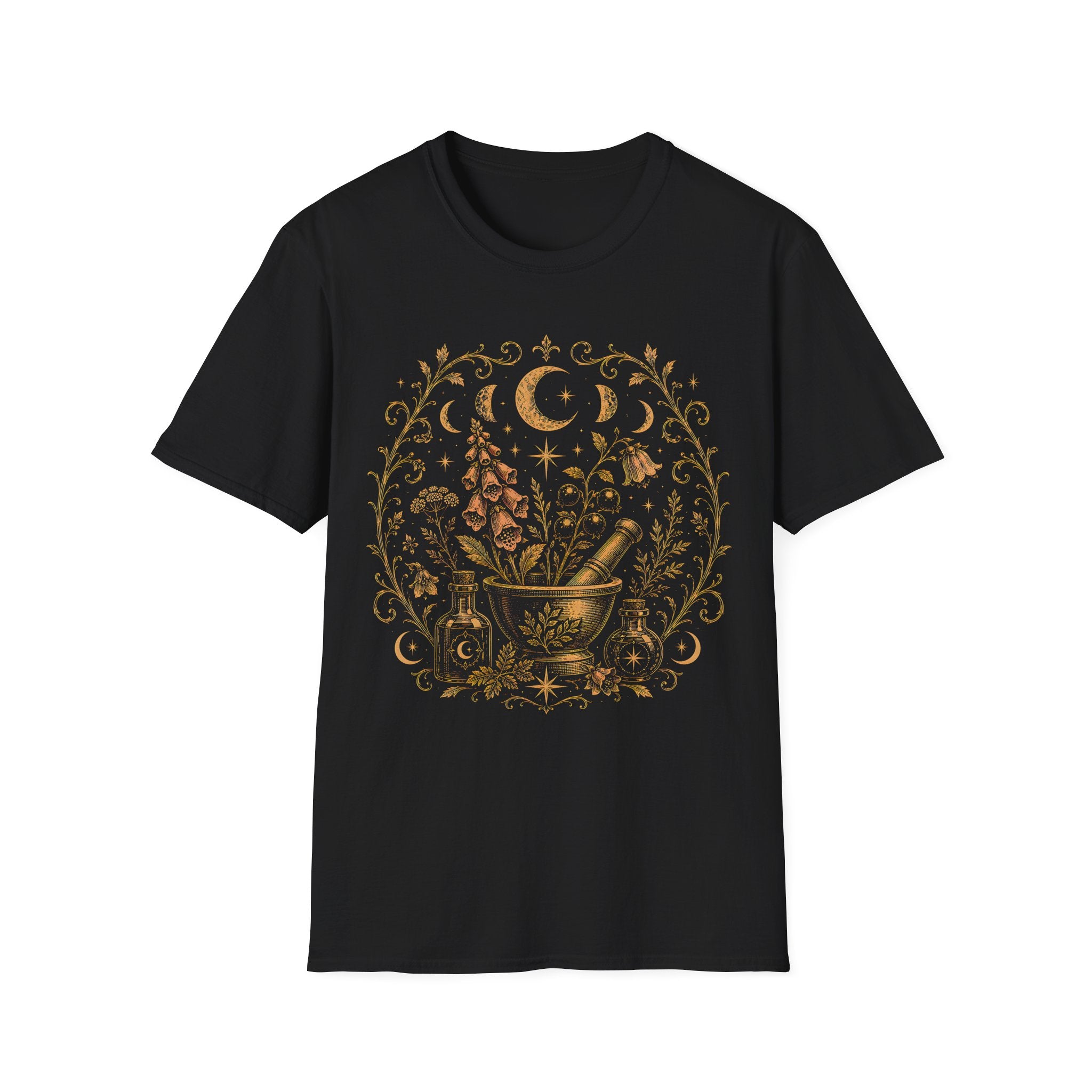 Vintage Apothecary Art Herbal Alchemy T-Shirt