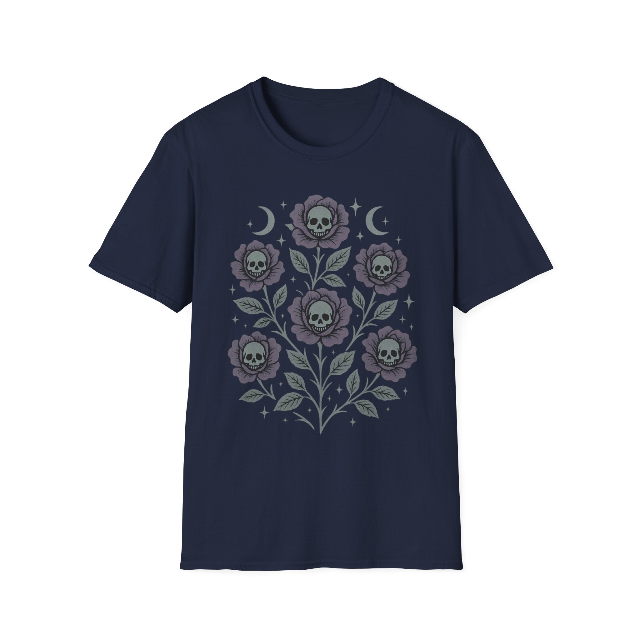 Celestial Skull Rose Bouquet T-Shirt