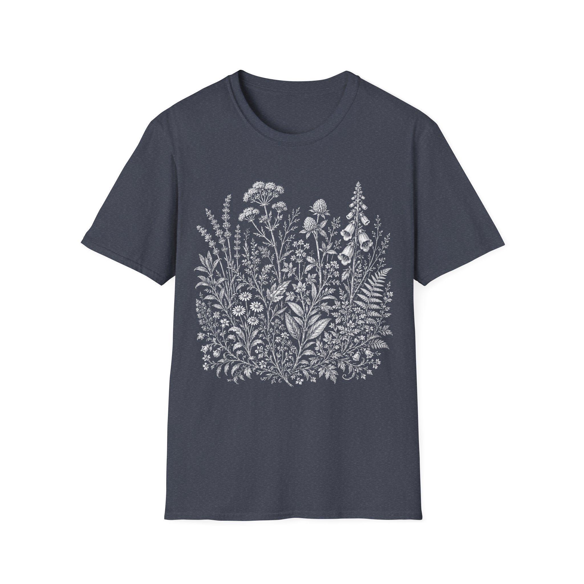Wild Herbs Collection Antique Botanical Illustration T-Shirt