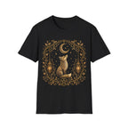 Celestial Fox Under Crescent Moon T-Shirt