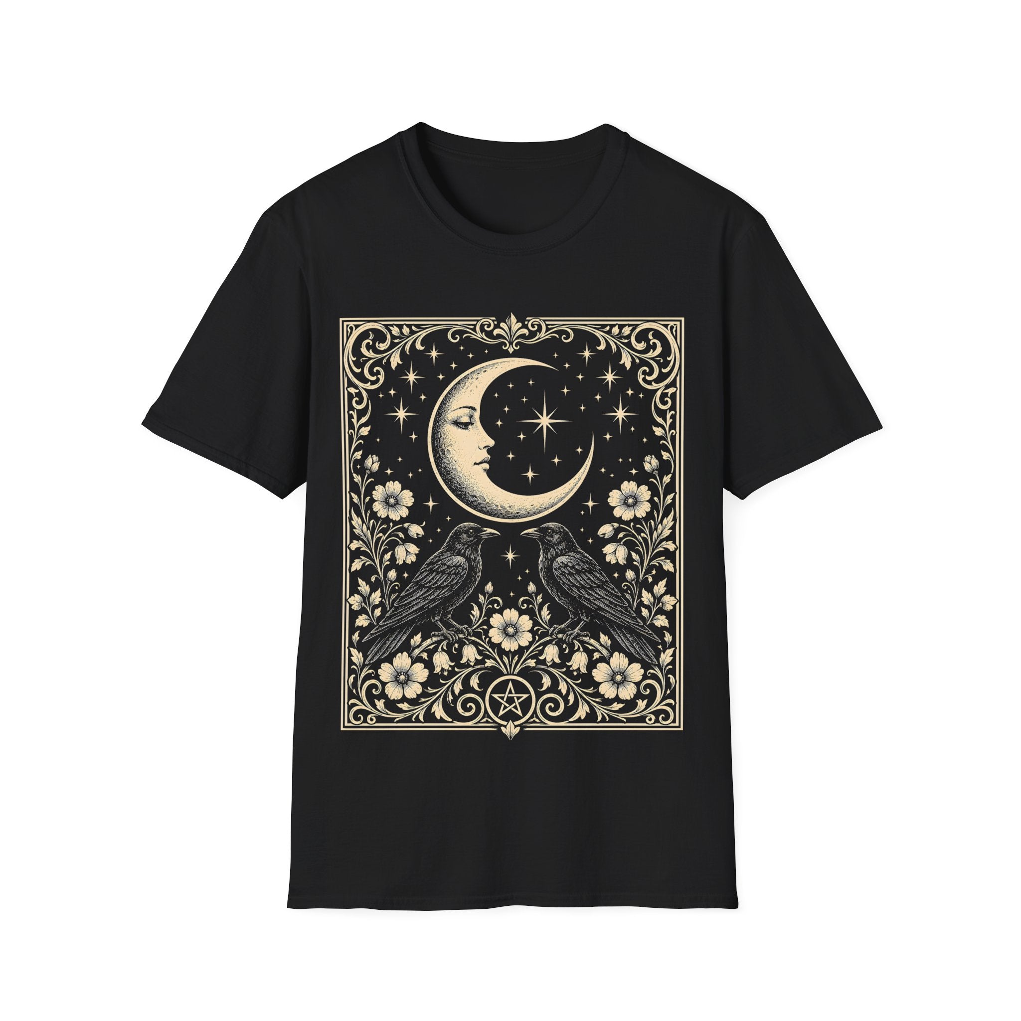 Moonlit Ravens Pentacle T-Shirt