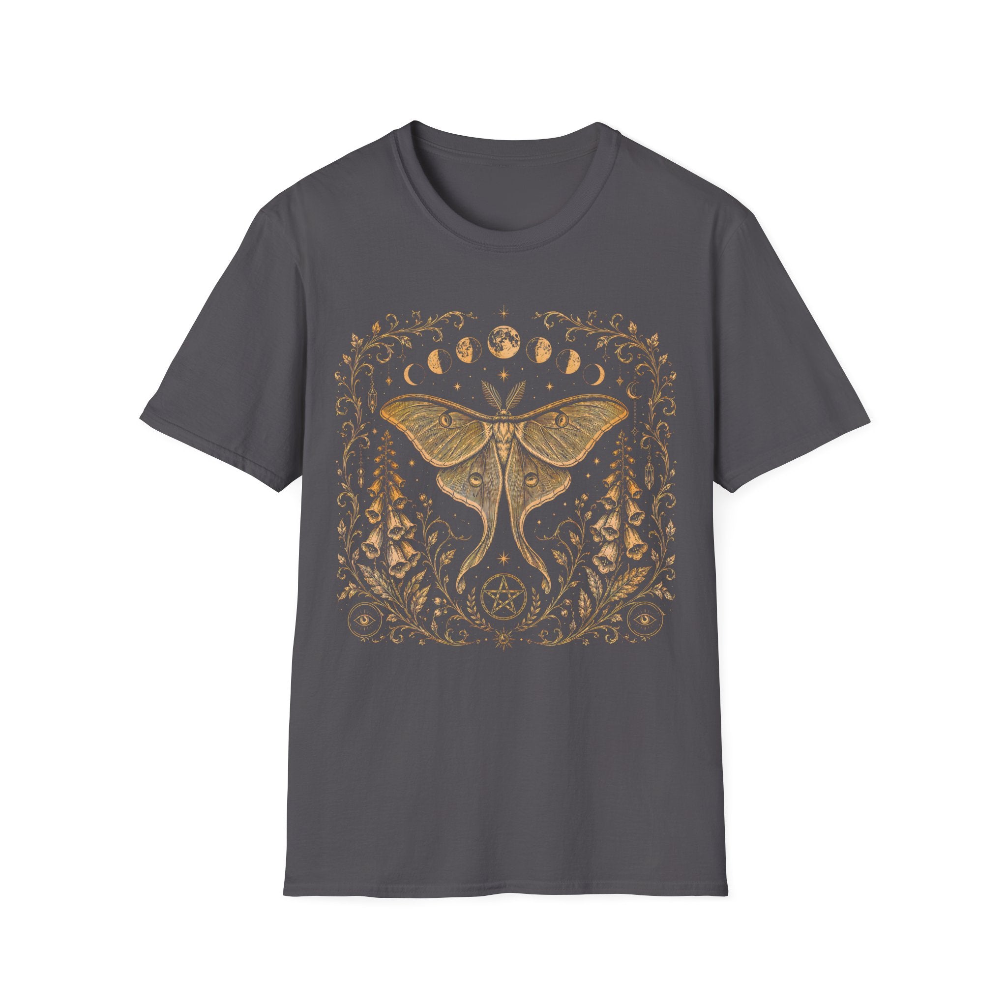 Celestial Luna Moth & Moon Phases T-Shirt