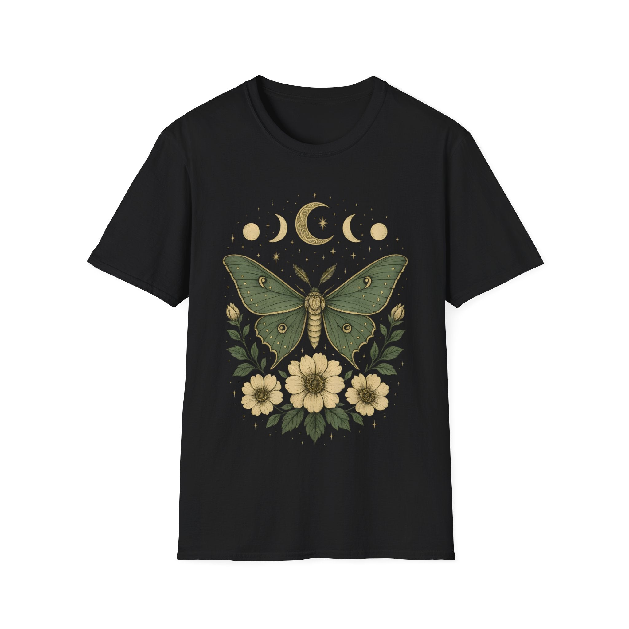 Moon Phases Celestial Luna Moth T-Shirt