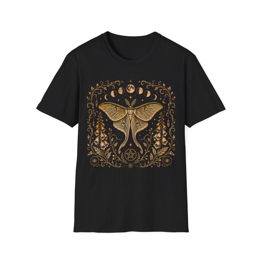 Celestial Luna Moth & Moon Phases T-Shirt