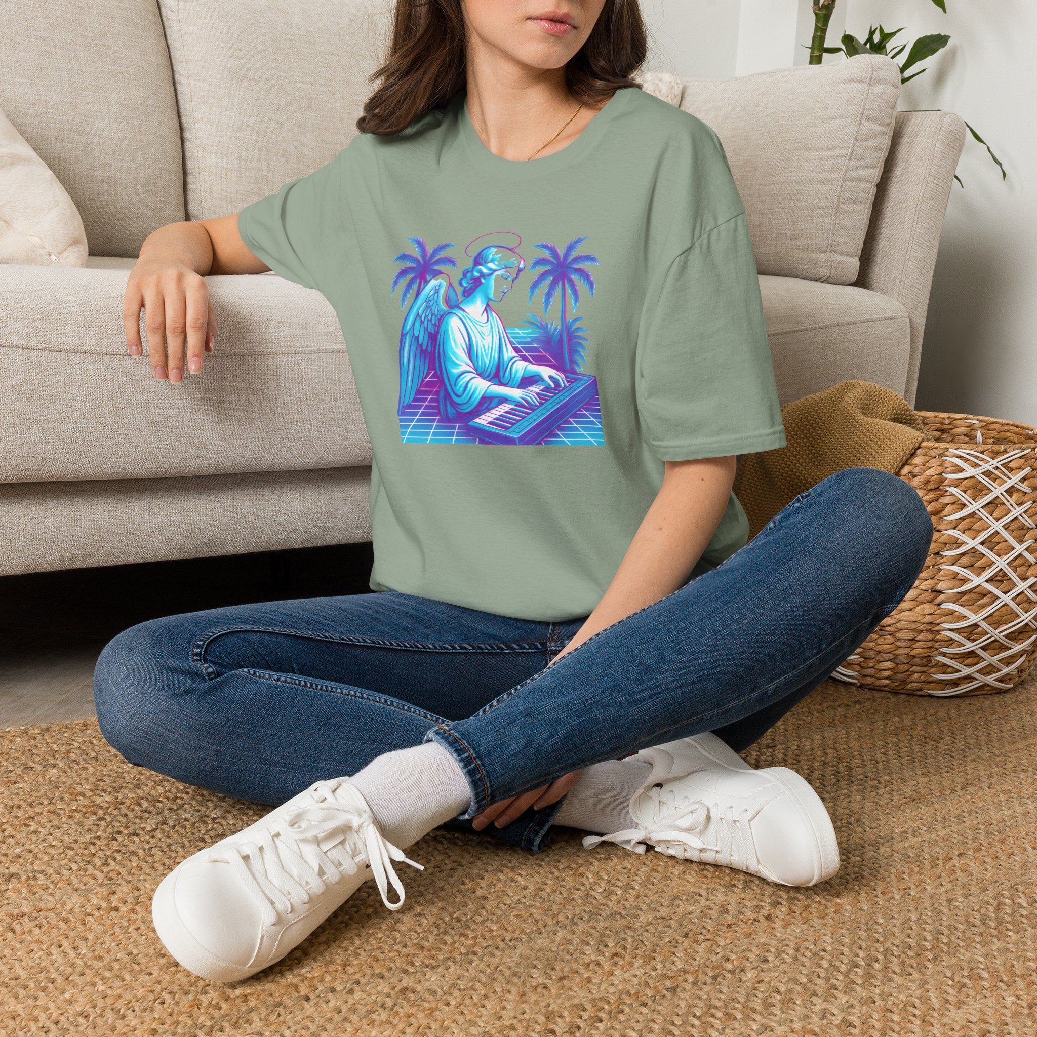 Neon Angel Pianist T-Shirt