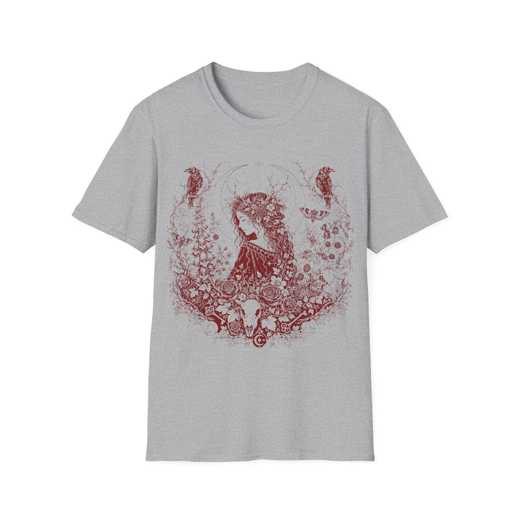 Dark Academia Forest Goddess & Ravens T-Shirt