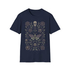 Dark Gothic Crescent Moon Death Moth T-Shirt