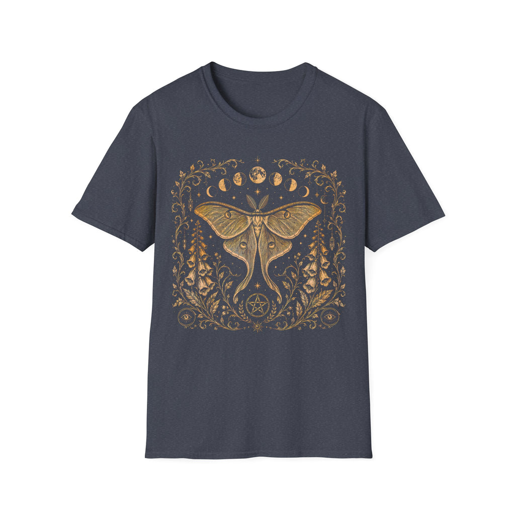 Celestial Luna Moth & Moon Phases T-Shirt