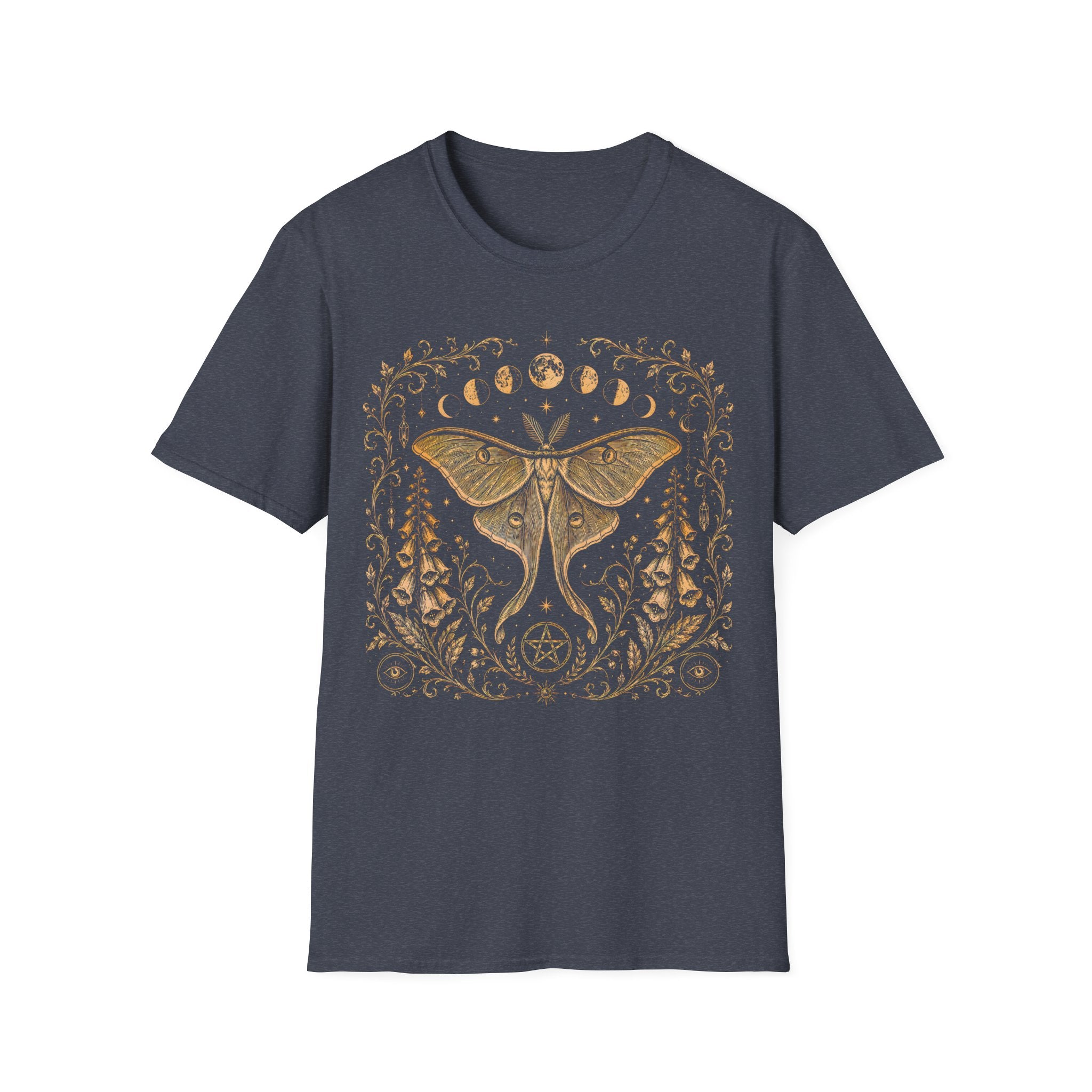 Celestial Luna Moth & Moon Phases T-Shirt