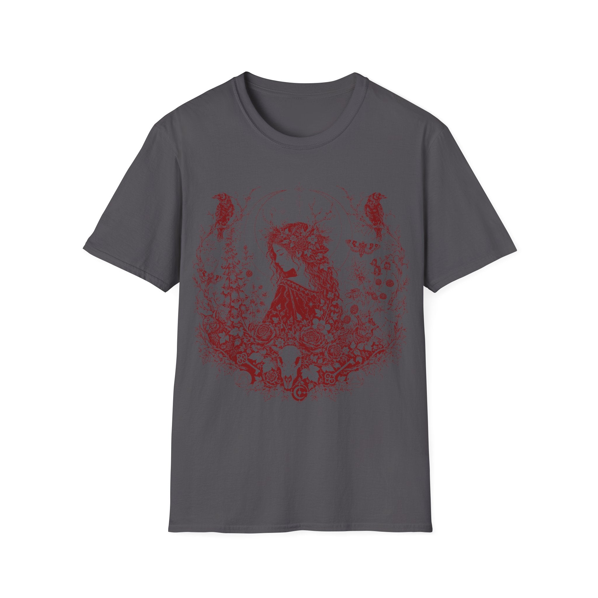 Dark Academia Forest Goddess & Ravens T-Shirt