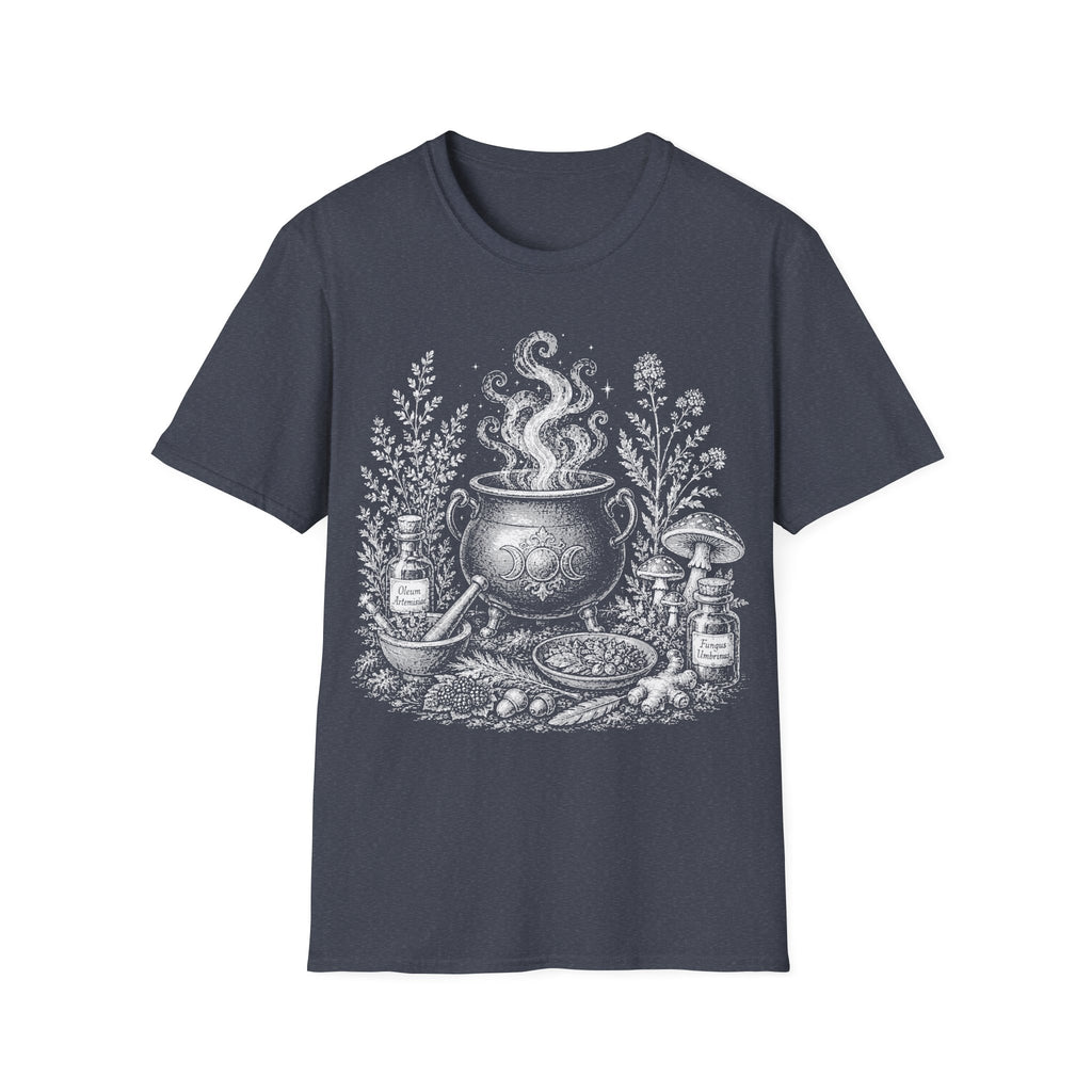 Vintage Witch Cauldron Herbal Alchemy T-Shirt