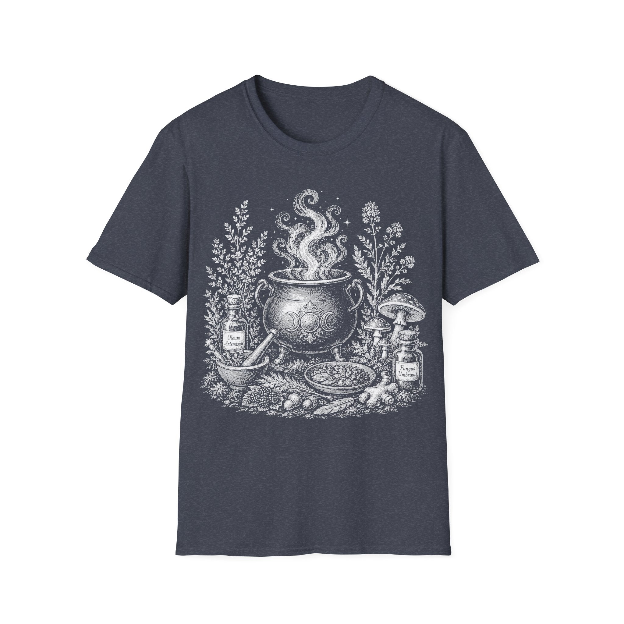 Vintage Witch Cauldron Herbal Alchemy T-Shirt