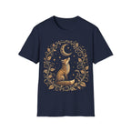 Fox Gazing At A Glowing Crescent Moon T-Shirt