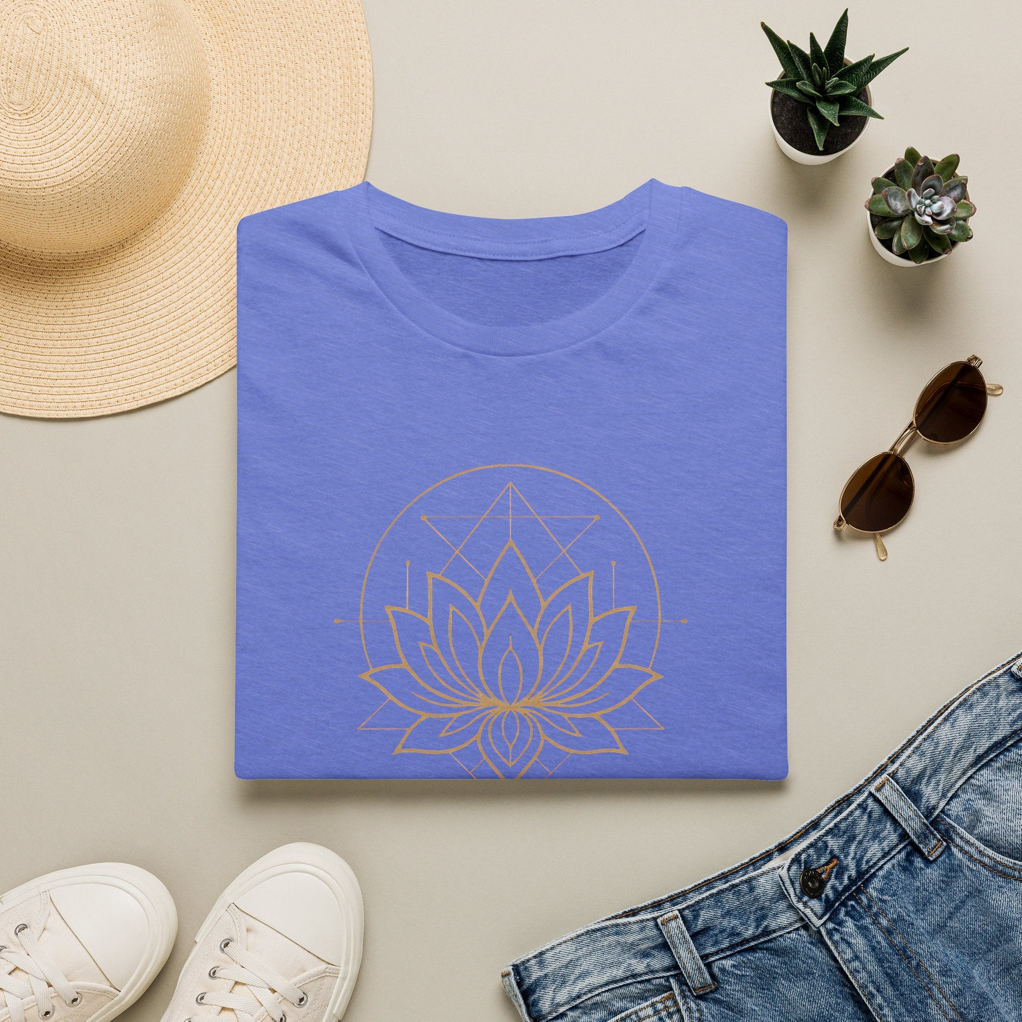 Golden lotus mandala T-Shirt