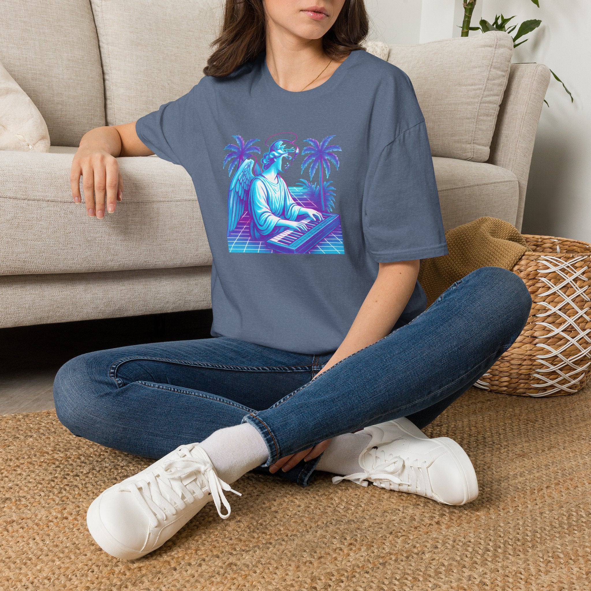 Neon Angel Pianist T-Shirt