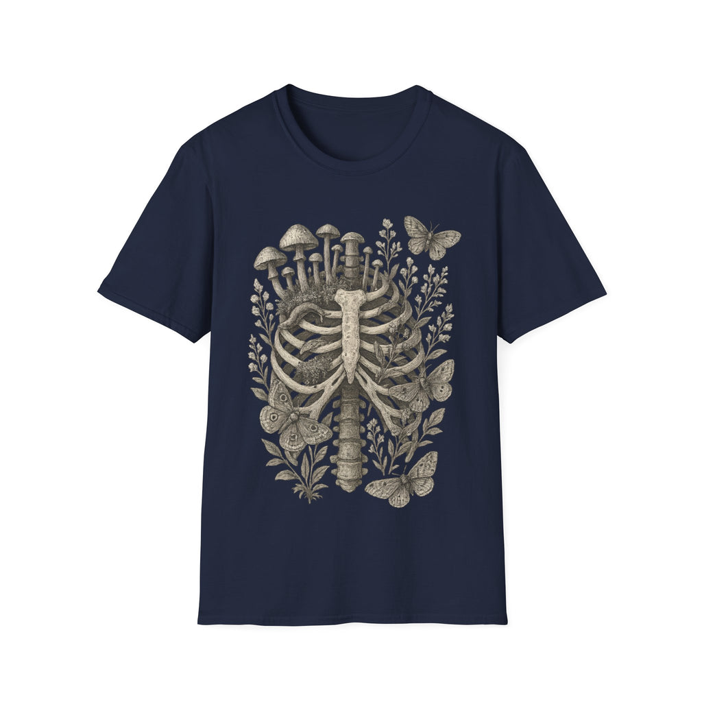 Witchcore Anatomical Ribcage Mushroom T-Shirt