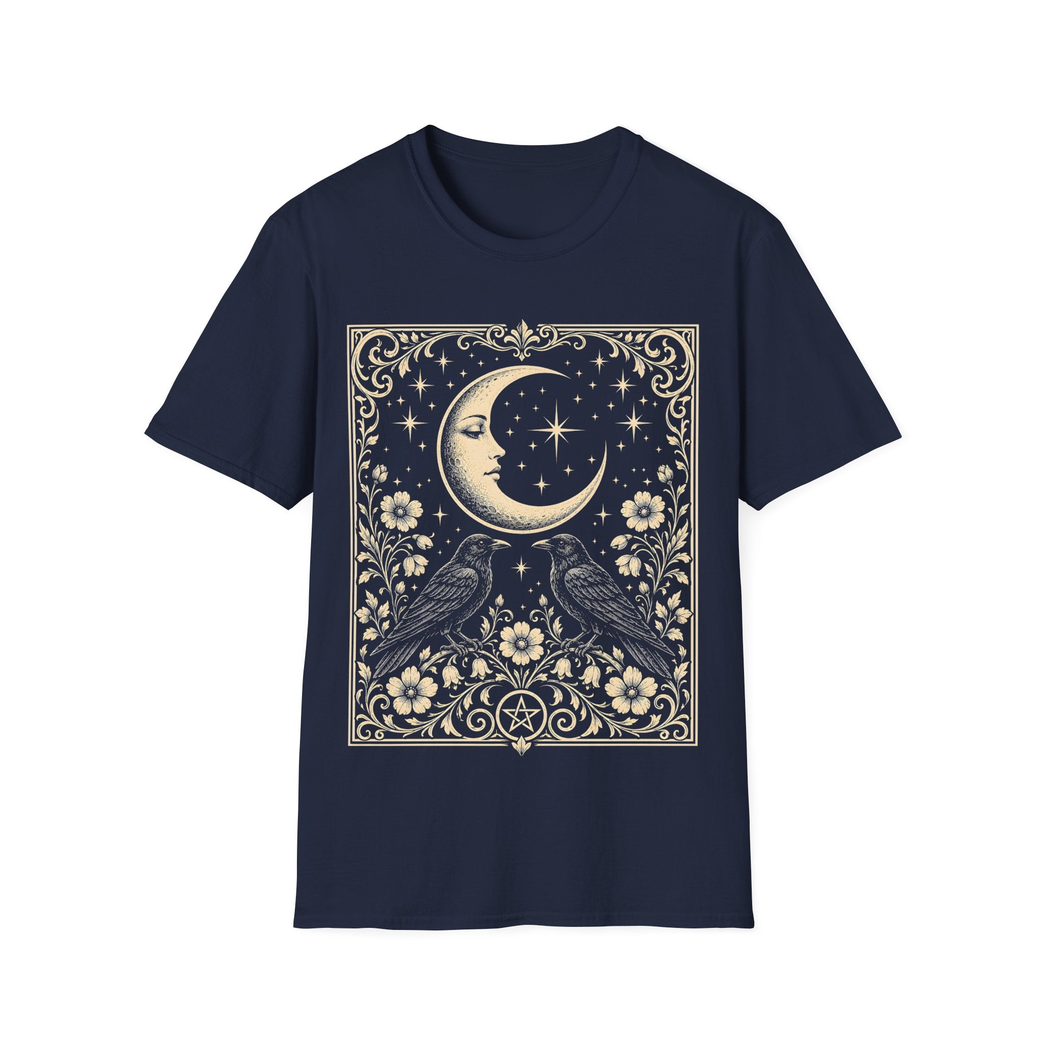 Moonlit Ravens Pentacle T-Shirt