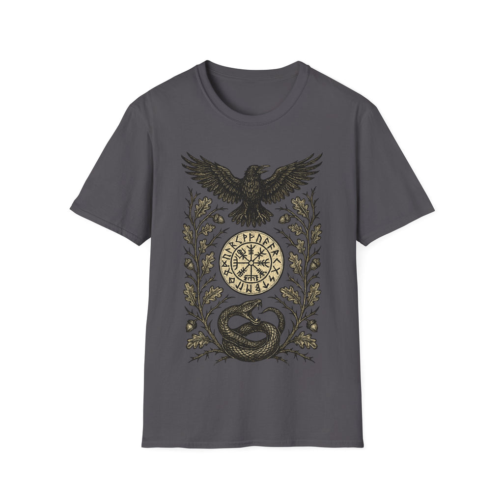 Norse Raven & Serpent Vegvisir T-Shirt