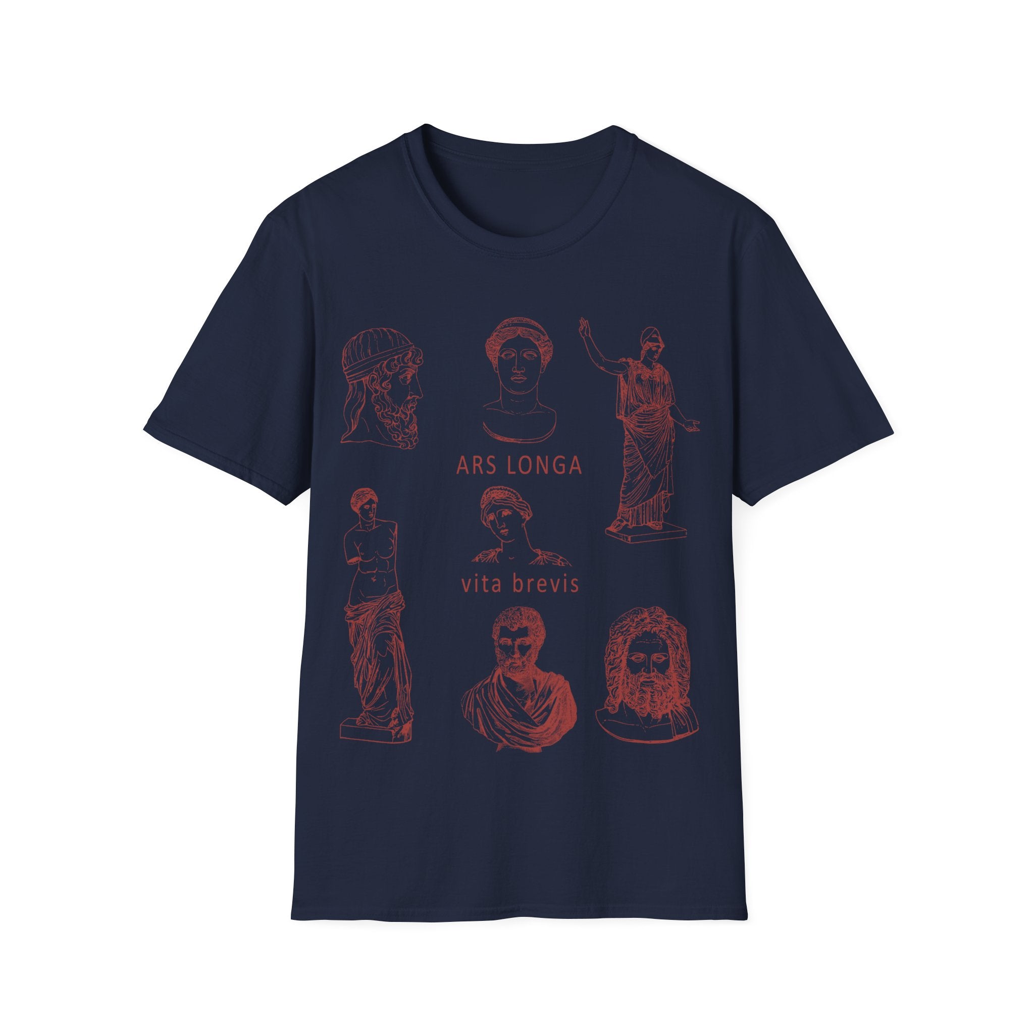 Ars Longa Vita Brevis Classical Greek Sculpture Collage T-Shirt