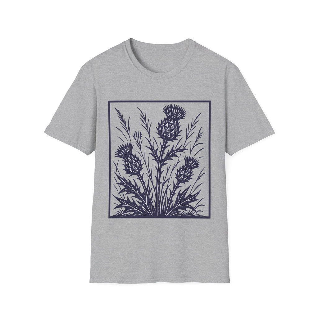 Wild Thistles And Meadow Grasses Antique Botanical T-Shirt