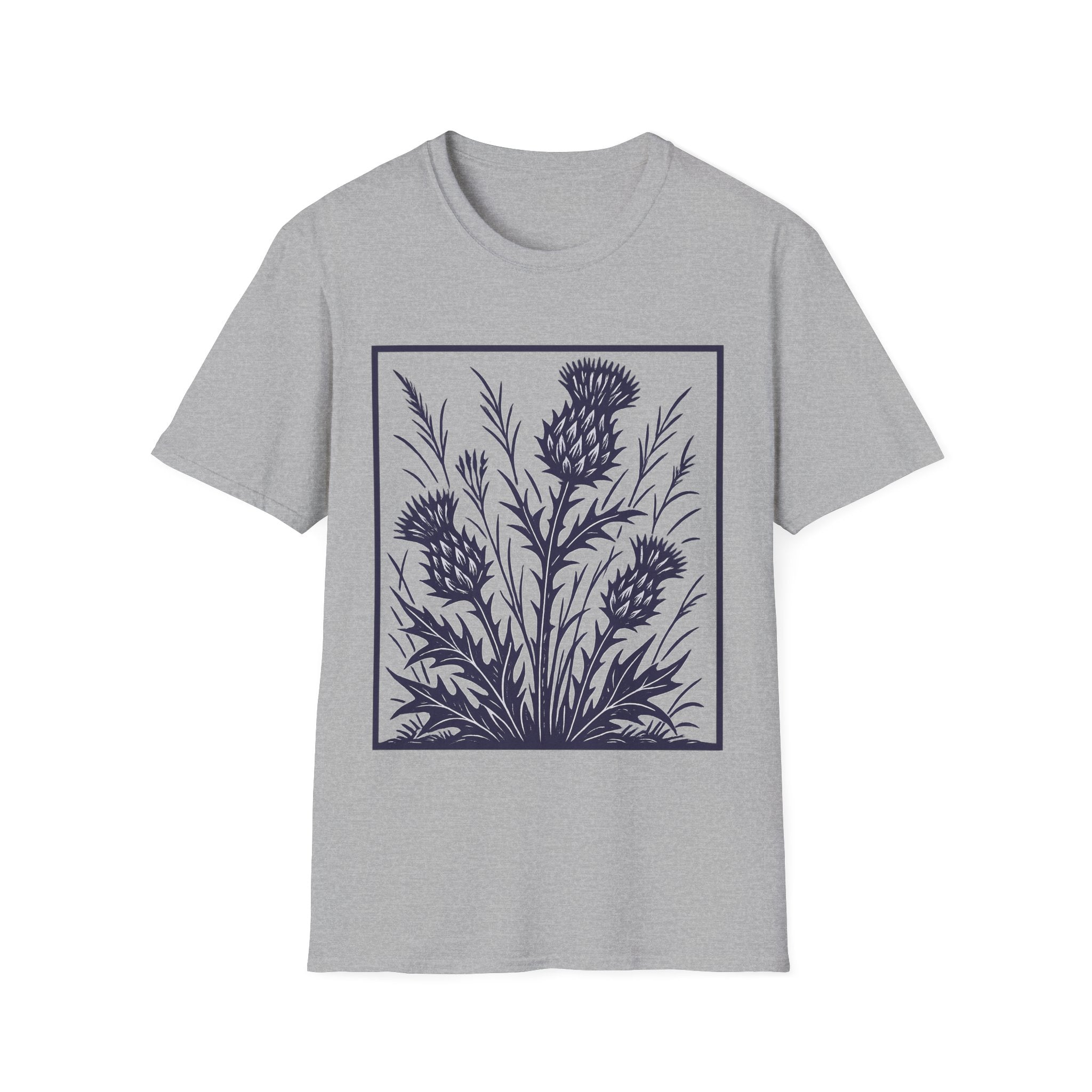 Wild Thistles And Meadow Grasses Antique Botanical T-Shirt
