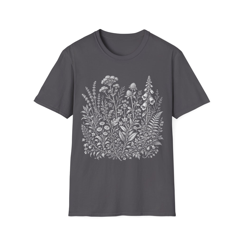 Wild Herbs Collection Antique Botanical Illustration T-Shirt