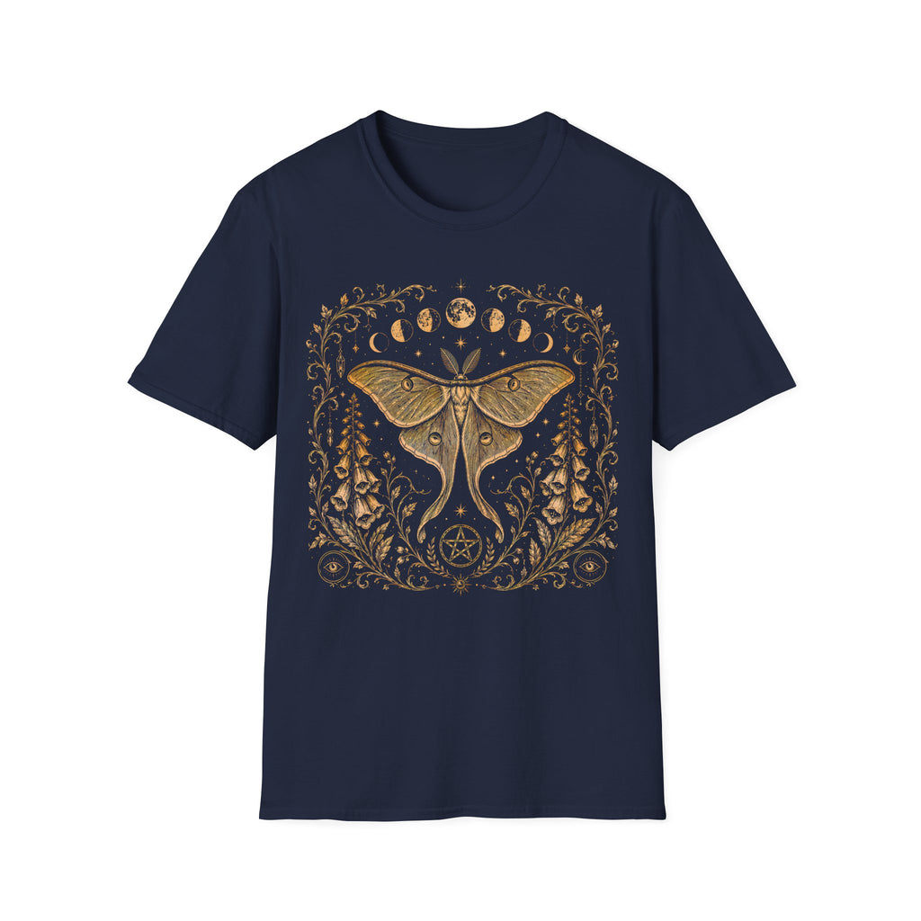 Celestial Luna Moth & Moon Phases T-Shirt