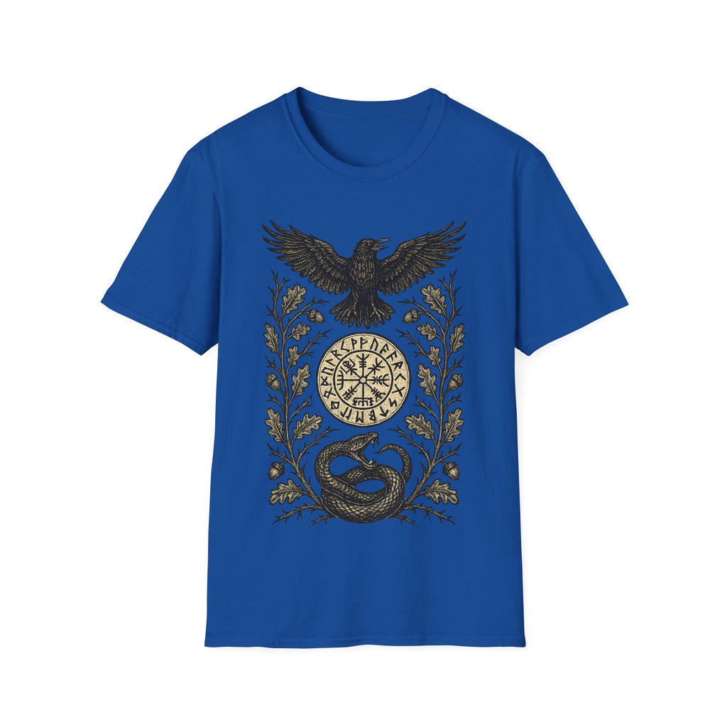Norse Raven & Serpent Vegvisir T-Shirt