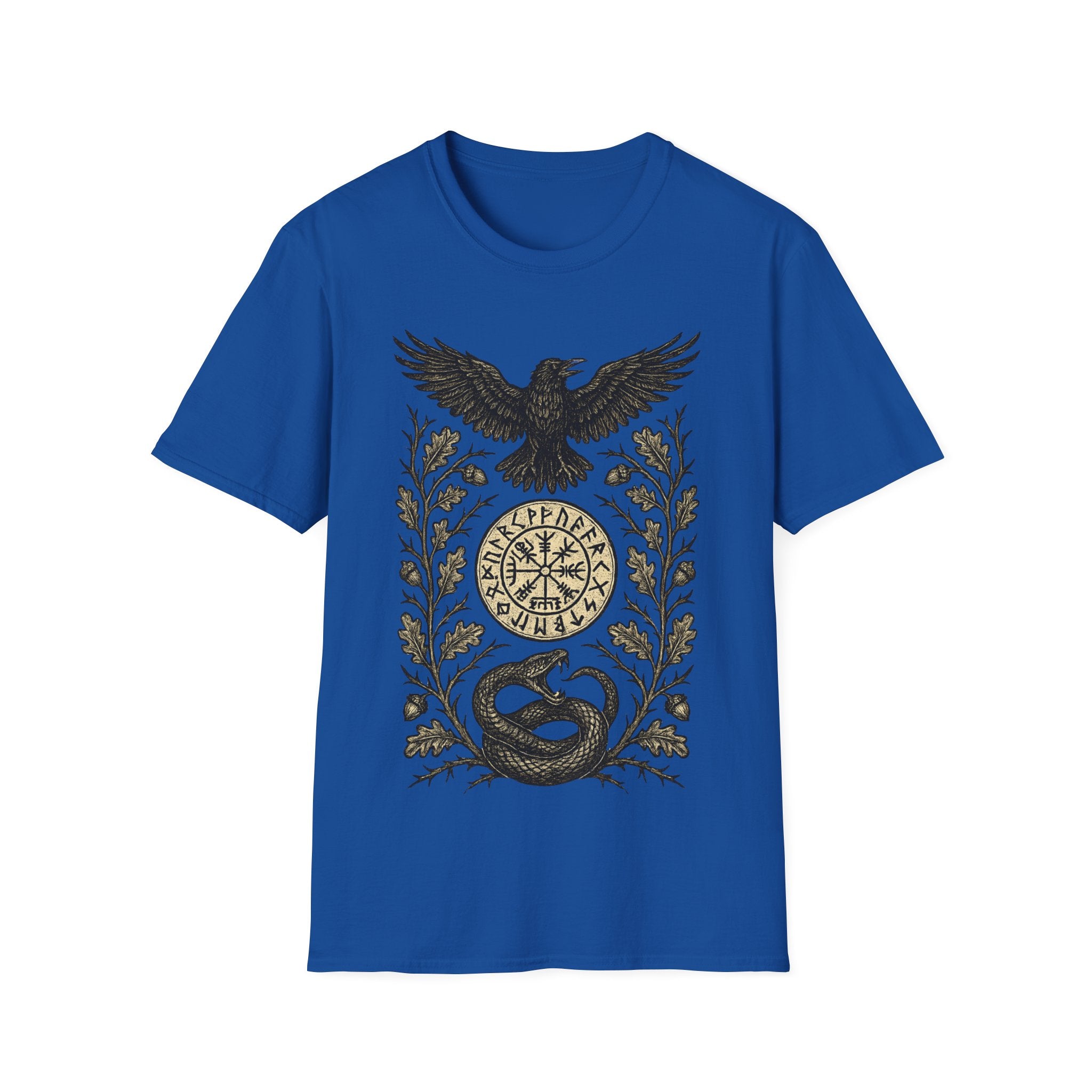Norse Raven & Serpent Vegvisir T-Shirt