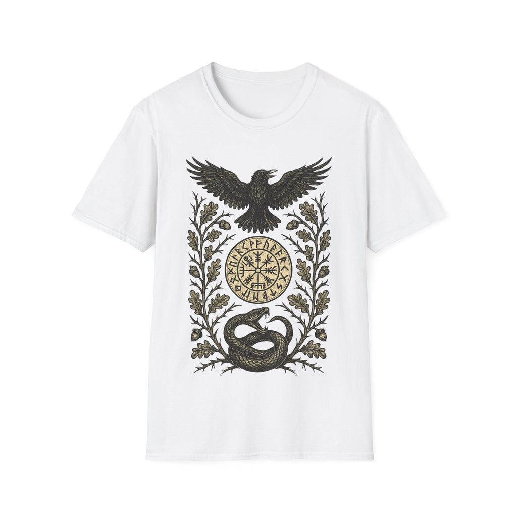 Norse Raven & Serpent Vegvisir T-Shirt