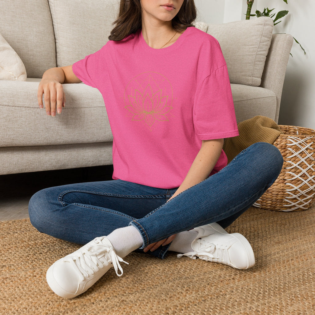 Golden lotus mandala T-Shirt