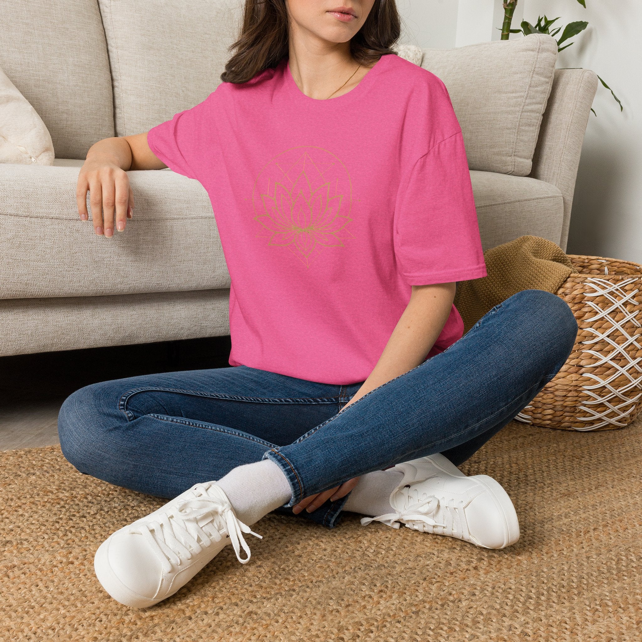 Golden lotus mandala T-Shirt