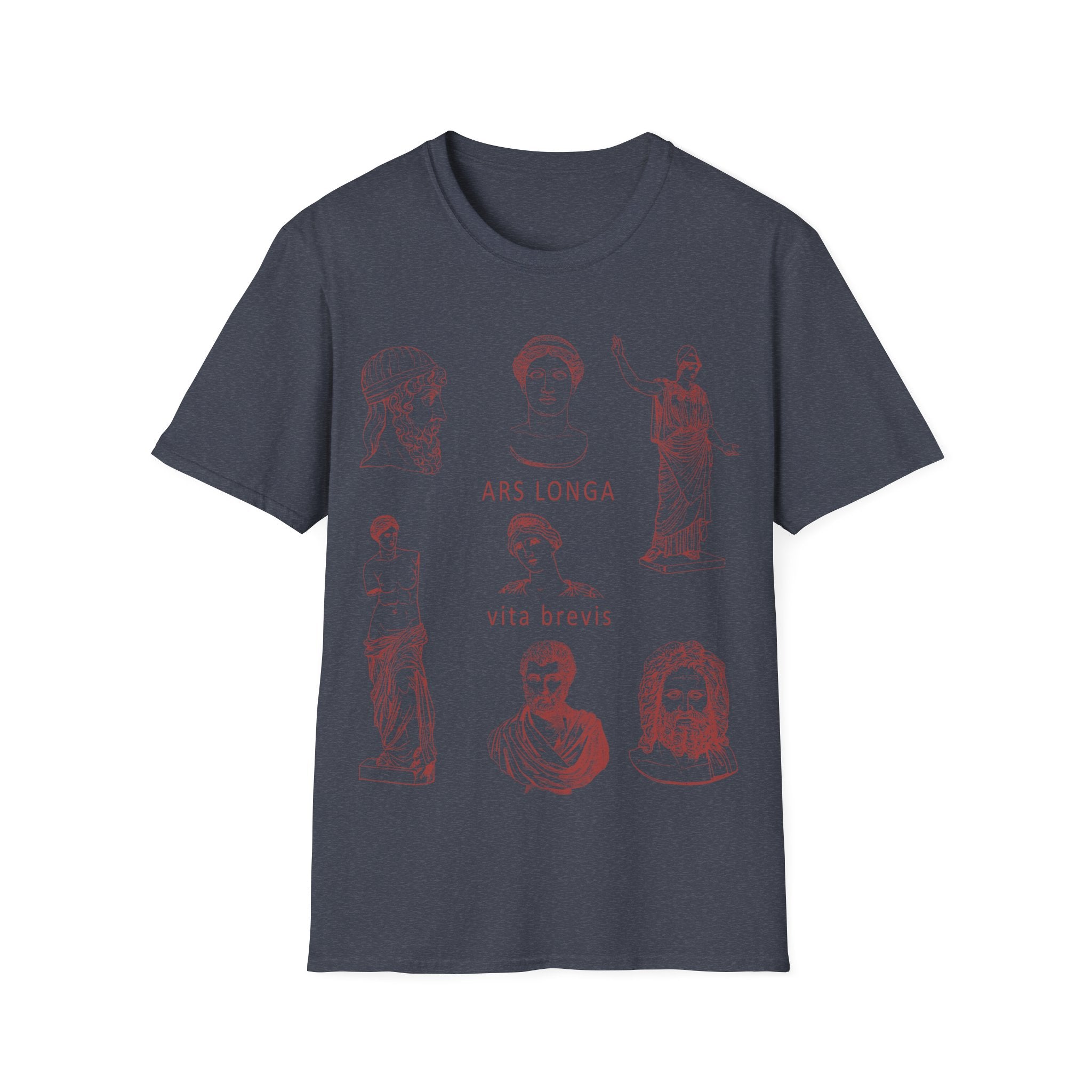 Ars Longa Vita Brevis Classical Greek Sculpture Collage T-Shirt